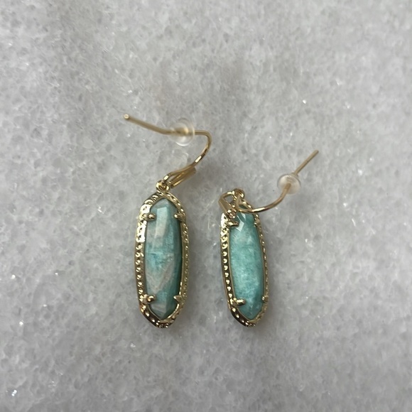 Kendra Scott Emma 14K Gold Over
Brass Amazonite drop turquoise Earrings New OS - Picture 3 of 5